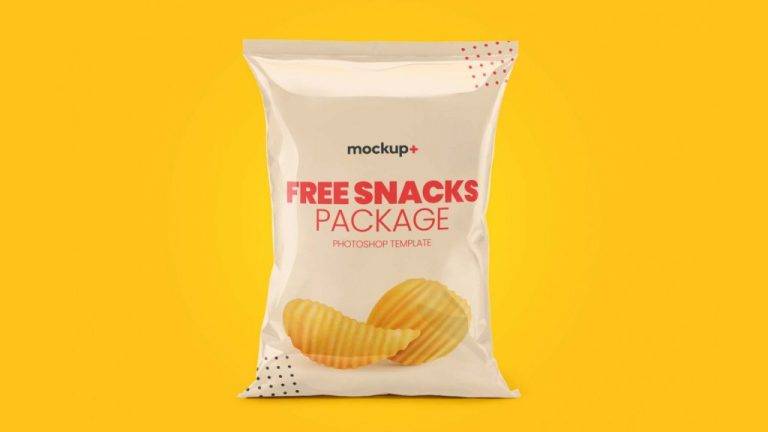 Mockup de embalagem de batata chips