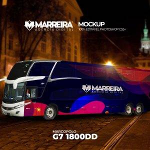 Mockup Marcopolo G7 1800DD - 100% Editável