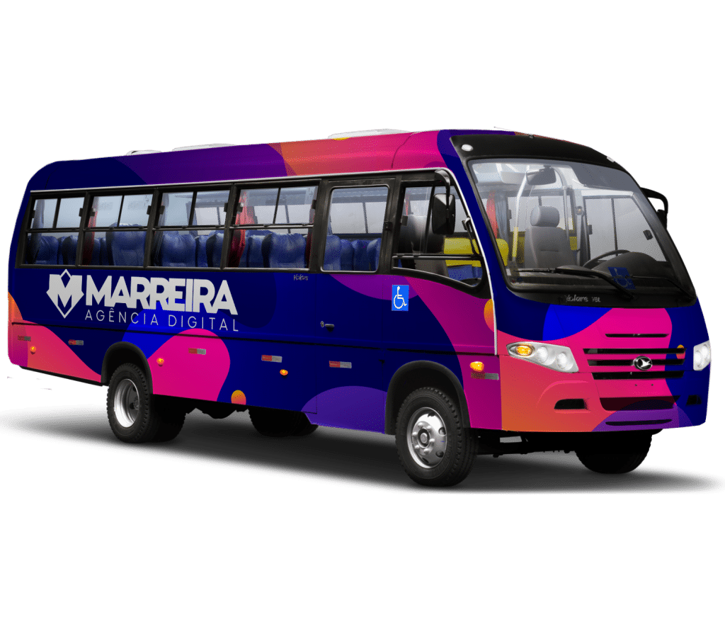 Mockup Micro-ônibus – 100% Editável