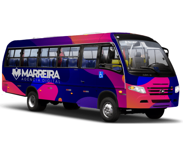 Mockup Micro-ônibus - 100% Editável